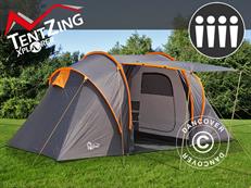 Tente de camping TenZing Xplorer familiale, 4 personnes, Orange/Gris