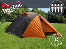 Tente de camping TenZing Xplorer, 4 personnes, Orange/Gris foncé