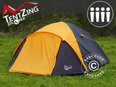 Tente de camping TenZing Igloo, 4 personnes, orange/gris foncé