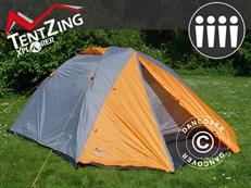 Tente de camping TenZing Xplorer, 4 personnes, Orange/Gris